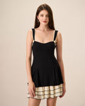 Mini Vestido Bodycon Negro de Punto